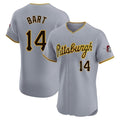 STECN P.Pirates #14 Joey Bart Player Gray Road Home Limited Elite Stitched Jerseys