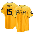 STECN P.Pirates #15 Oneil Cruz Player Gold City Connect Home Game Stitched Jerseys