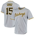 STECN P.Pirates #15 Oneil Cruz Player Gray Road Home Game Stitched Jerseys