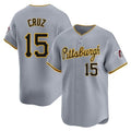 STECN P.Pirates #15 Oneil Cruz Player Gray Road Home Limited Stitched Jerseys