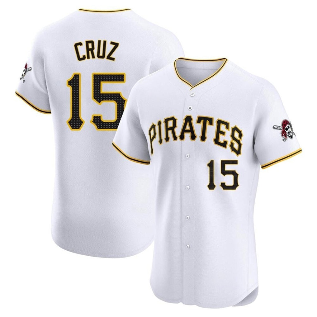 STECN P.Pirates #15 Oneil Cruz Player White Home Limited Elite Stitched Jerseys