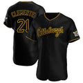 STECN P.Pirates #21 Roberto Clemente Player Black Home Limited Elite Stitched Jerseys