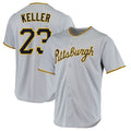STECN P.Pirates #23 Mitch Keller Player Gray Road Home Game Stitched Jerseys