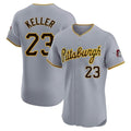 STECN P.Pirates #23 Mitch Keller Player Gray Road Home Limited Elite Stitched Jerseys