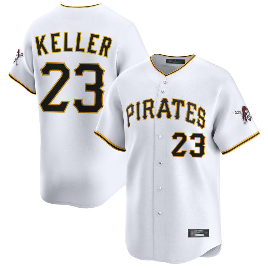 STECN P.Pirates #23 Mitch Keller Player White Home Limited Stitched Jerseys