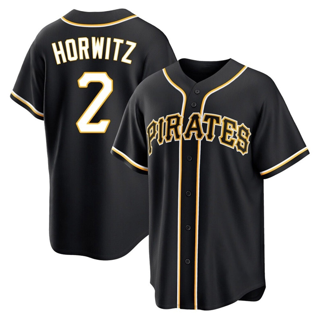 STECN P.Pirates #2 Spencer Horwitz Player Black Fashion Out Home Game Stitched Jerseys