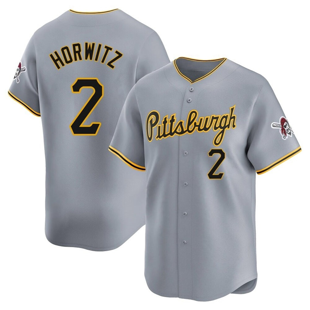 STECN P.Pirates #2 Spencer Horwitz Player Gray Road Home Limited Stitched Jerseys