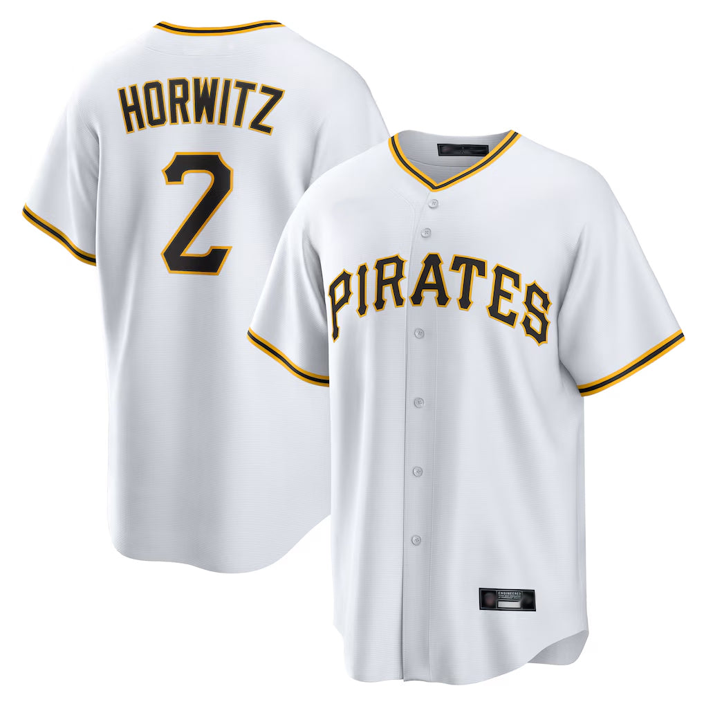 STECN P.Pirates #2 Spencer Horwitz Player White Home Game Stitched Jerseys