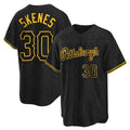 STECN P.Pirates #30 Paul Skenes Player Black Snake Skin City Home Game Stitched Jerseys