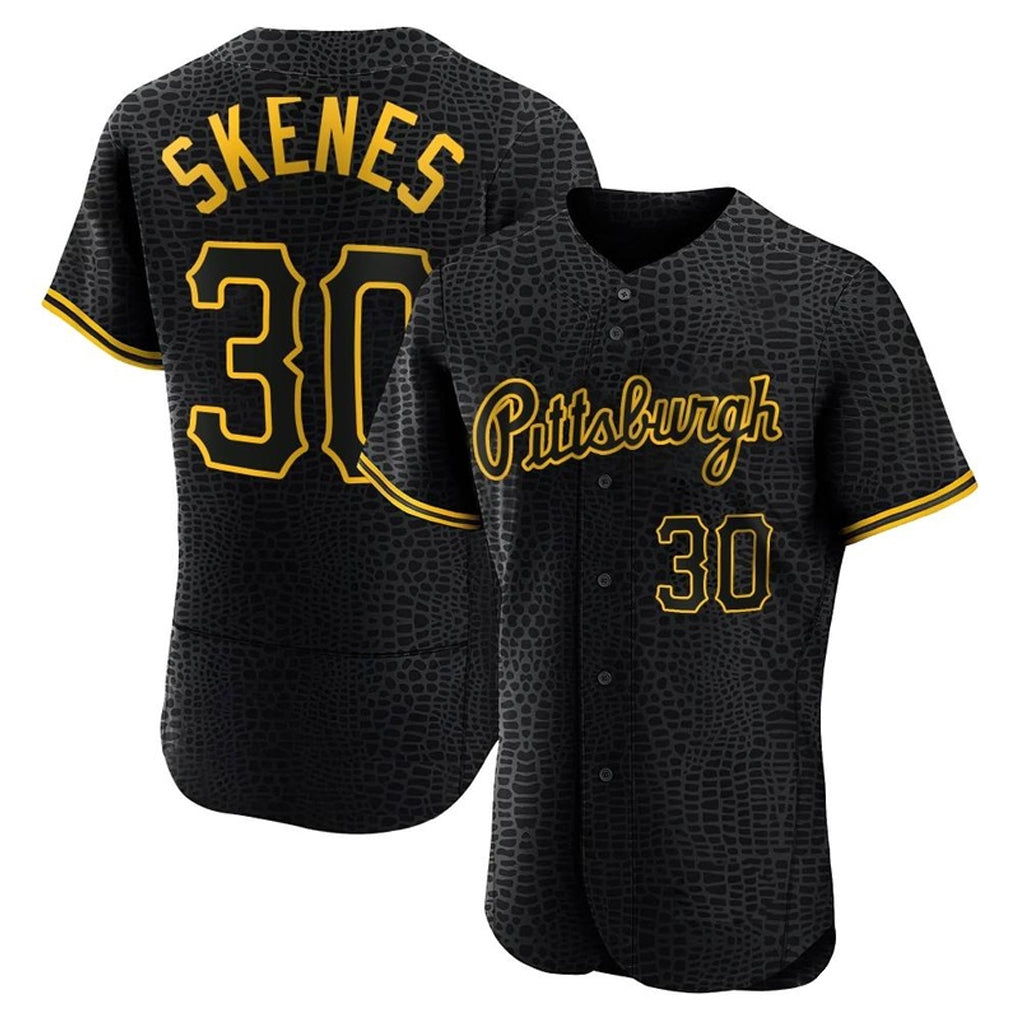STECN P.Pirates #30 Paul Skenes Player Black Snake Skin City Home Limited Elite Stitched Jerseys