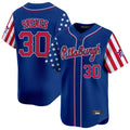 STECN P.Pirates #30 Paul Skenes Player Royal 2025 Independence Day Vapor Premier Limited Stitched Jerseys