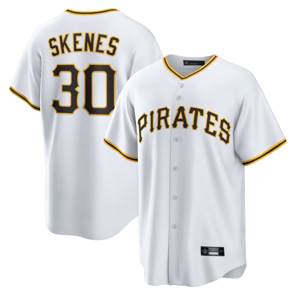 STECN P.Pirates #30 Paul Skenes Player White Home Game Stitched Jerseys