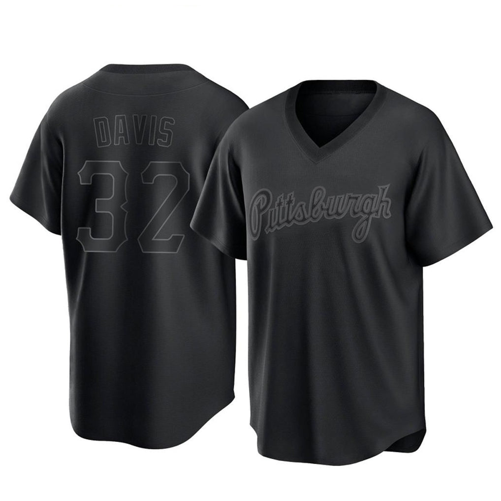 STECN P.Pirates #32 Henry Davis Player Black Fashion Home Game Stitched Jerseys