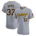 STECN P.Pirates #32 Henry Davis Player Gray Road Home Limited Elite Stitched Jerseys
