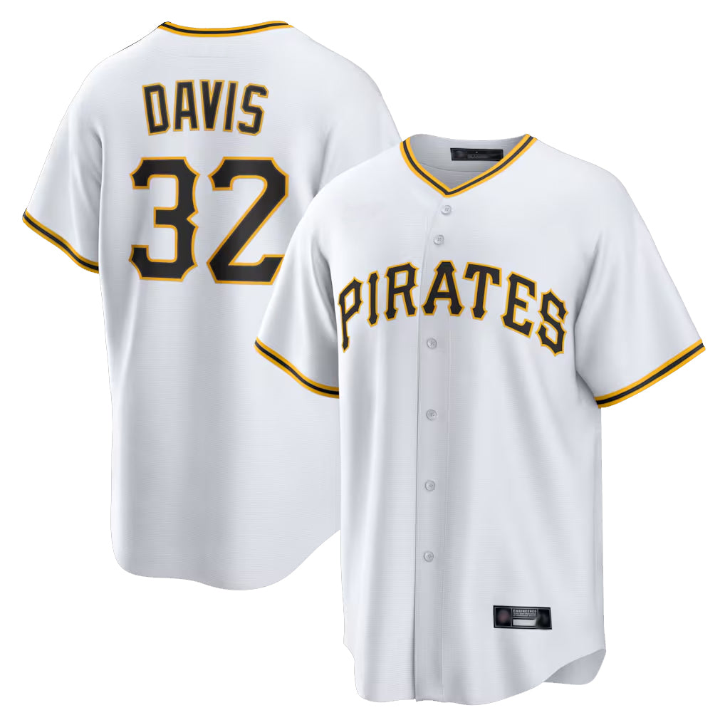 STECN P.Pirates #32 Henry Davis Player White Home Game Stitched Jerseys