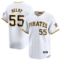 STECN P.Pirates #55 Jason Delay Player White Home Limited Stitched Jerseys