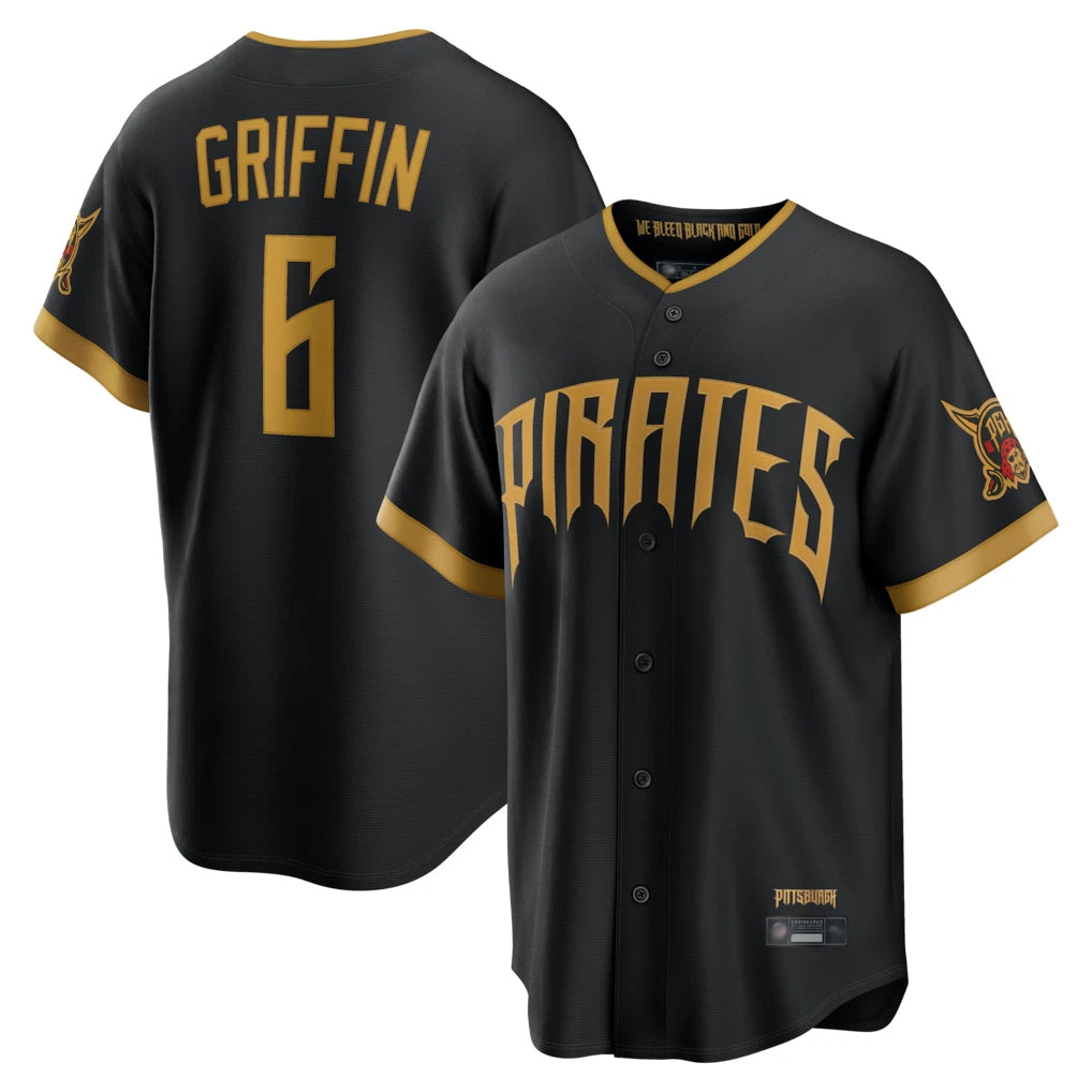 STECN P.Pirates #6 Konnor Griffin Player Black 2026 City Connect Home Game Stitched Jerseys