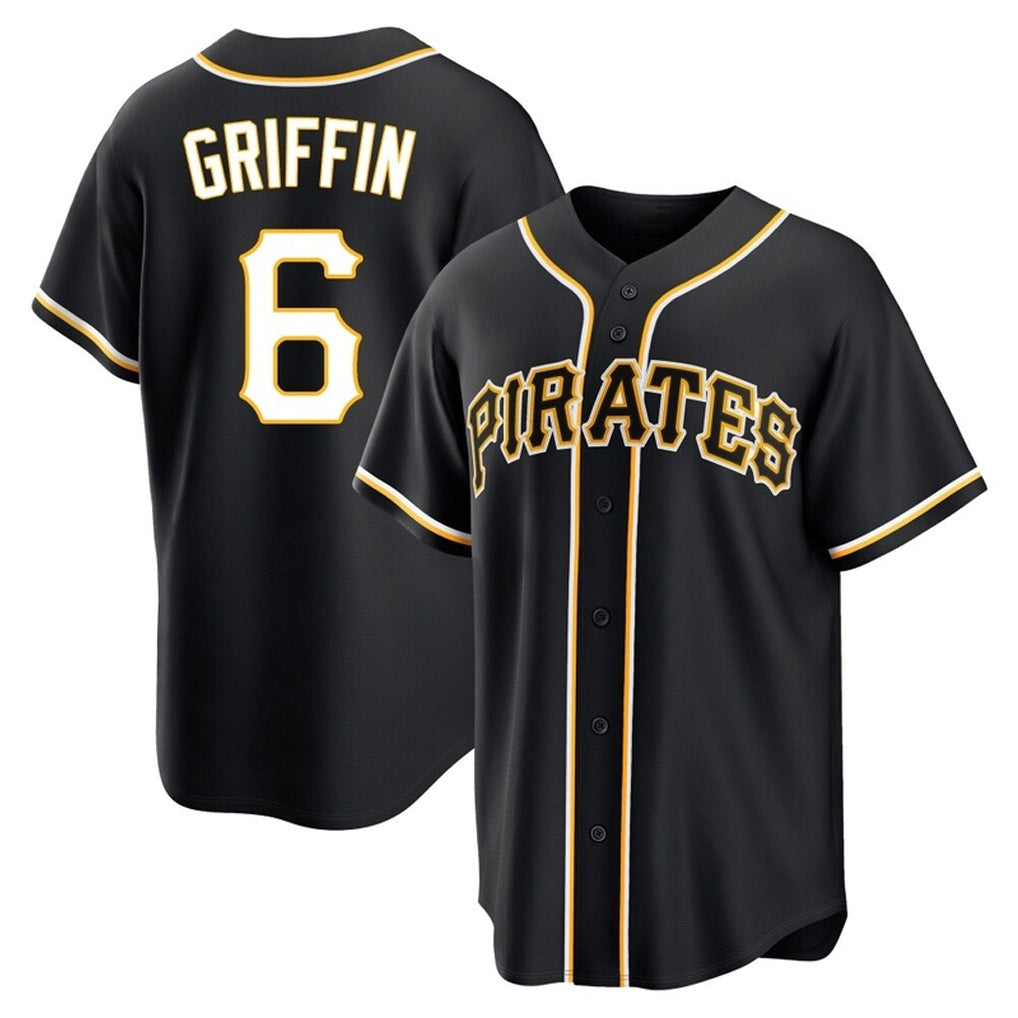 STECN P.Pirates #6 Konnor Griffin Player Black Fashion Out Home Game Stitched Jerseys