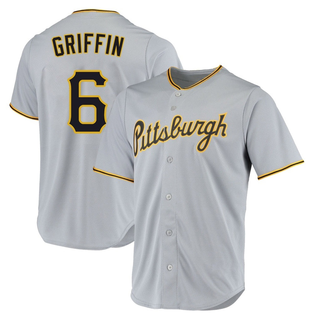 STECN P.Pirates #6 Konnor Griffin Player Gray Road Home Game Stitched Jerseys