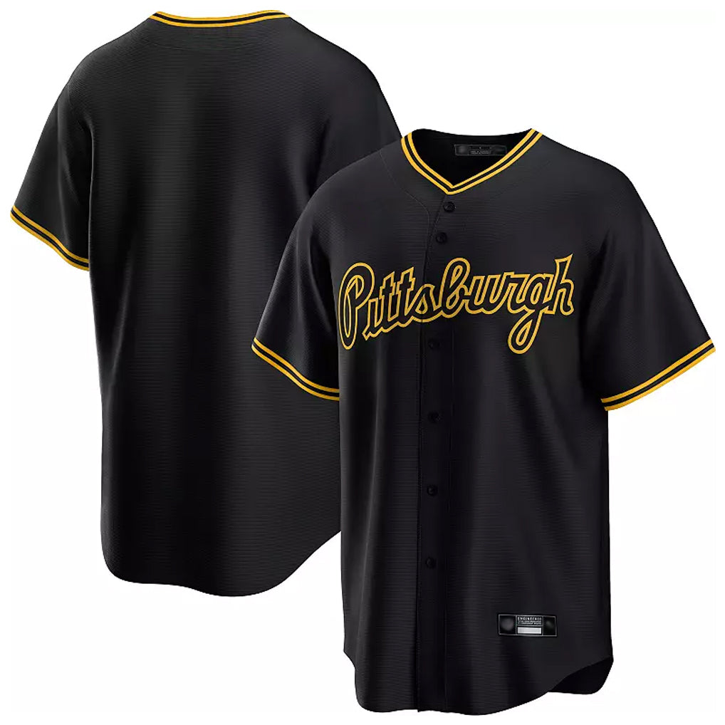 STECN P.Pirates Blank Player Black Alt Home Limited Stitched Jerseys