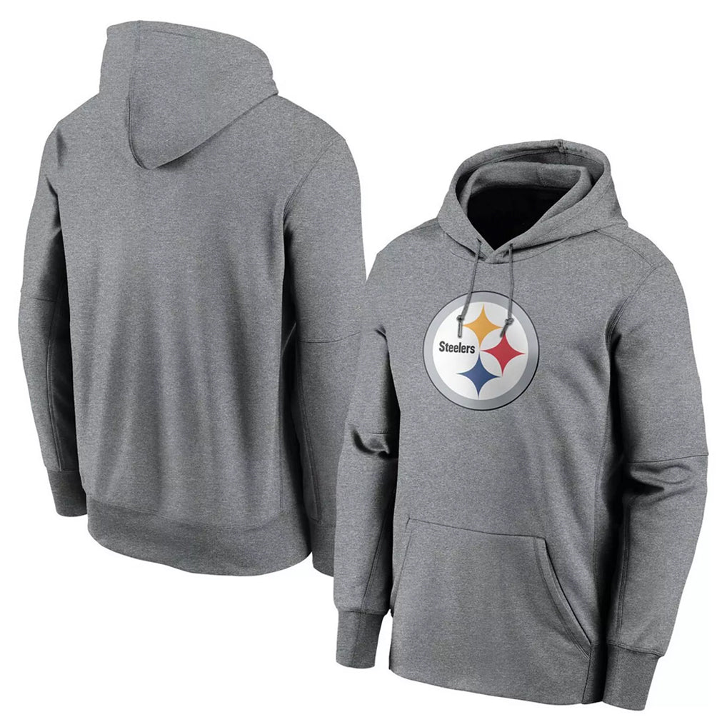 STECN P.Steelers Gray LOGO Pullover Hoodies Limited Blank Player Stitched Jerseys