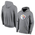 STECN P.Steelers Gray LOGO Pullover Hoodies Limited Blank Player Stitched Jerseys