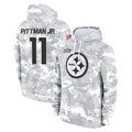 STECN P.Steelers #11 Michael Pittman Jr. Player Arctic Camo Limited Salute to Service Pullover Hoodies Game Stitched Jerseys