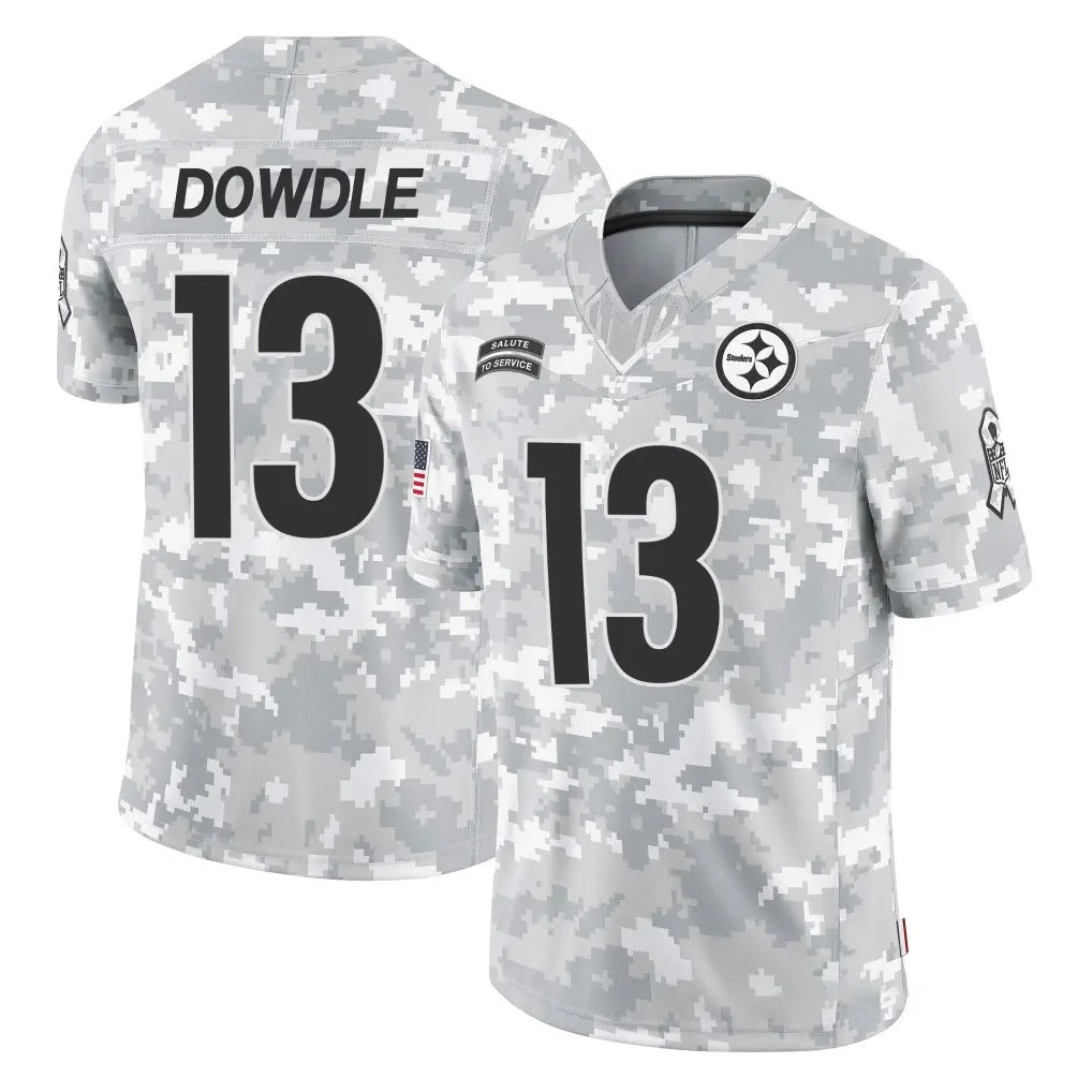 STECN P.Steelers #13 Rico Dowdle Player Arctic Camo Limited Salute To Service Home Game Stitched Jerseys