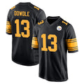 STECN P.Steelers #13 Rico Dowdle Player Black Color Rush Home Game Stitched Jerseys