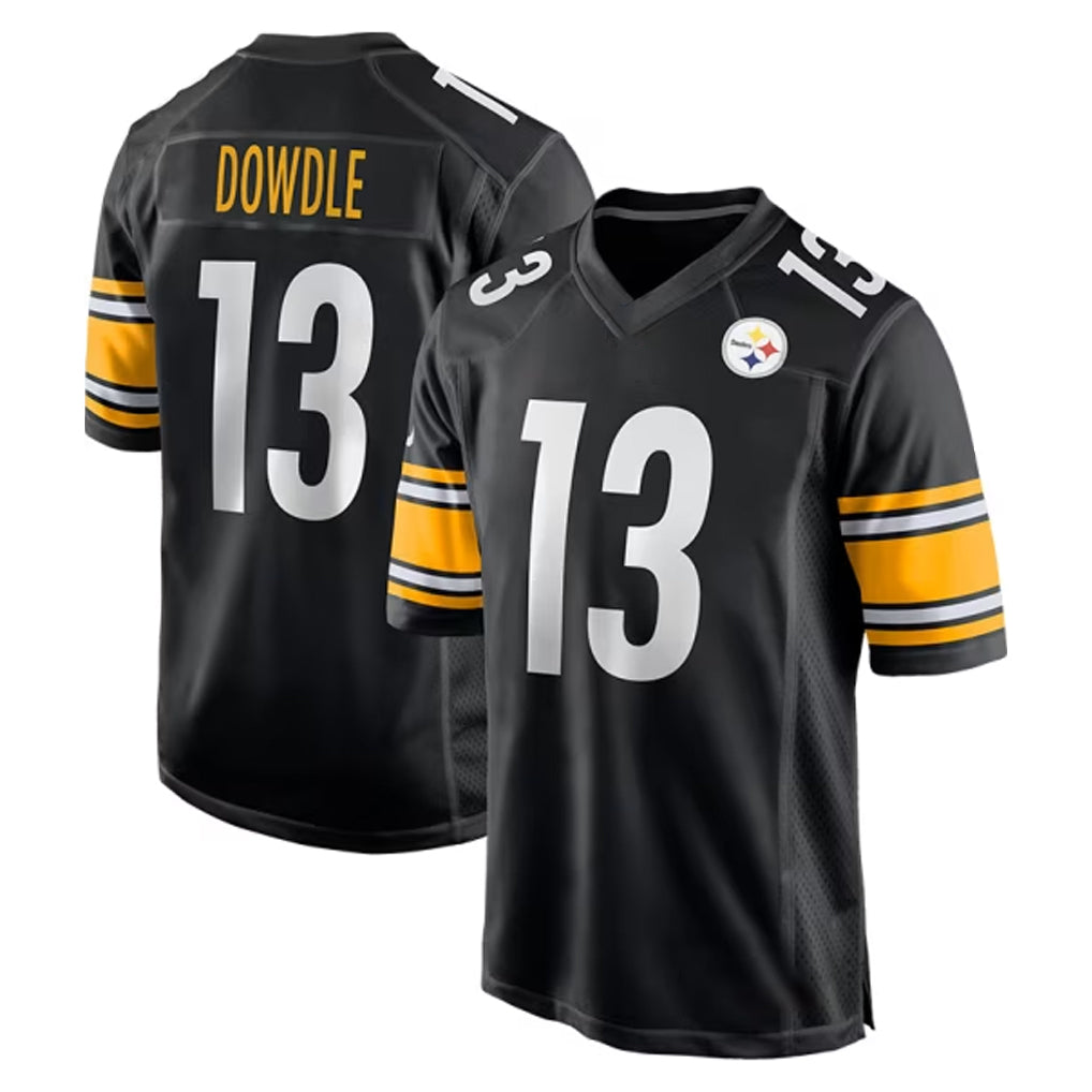 STECN P.Steelers #13 Rico Dowdle Player Black Home Game Stitched Jerseys