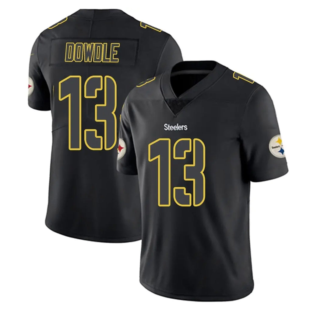 STECN P.Steelers #13 Rico Dowdle Player Black Impact Limited Home Game Stitched Jerseys