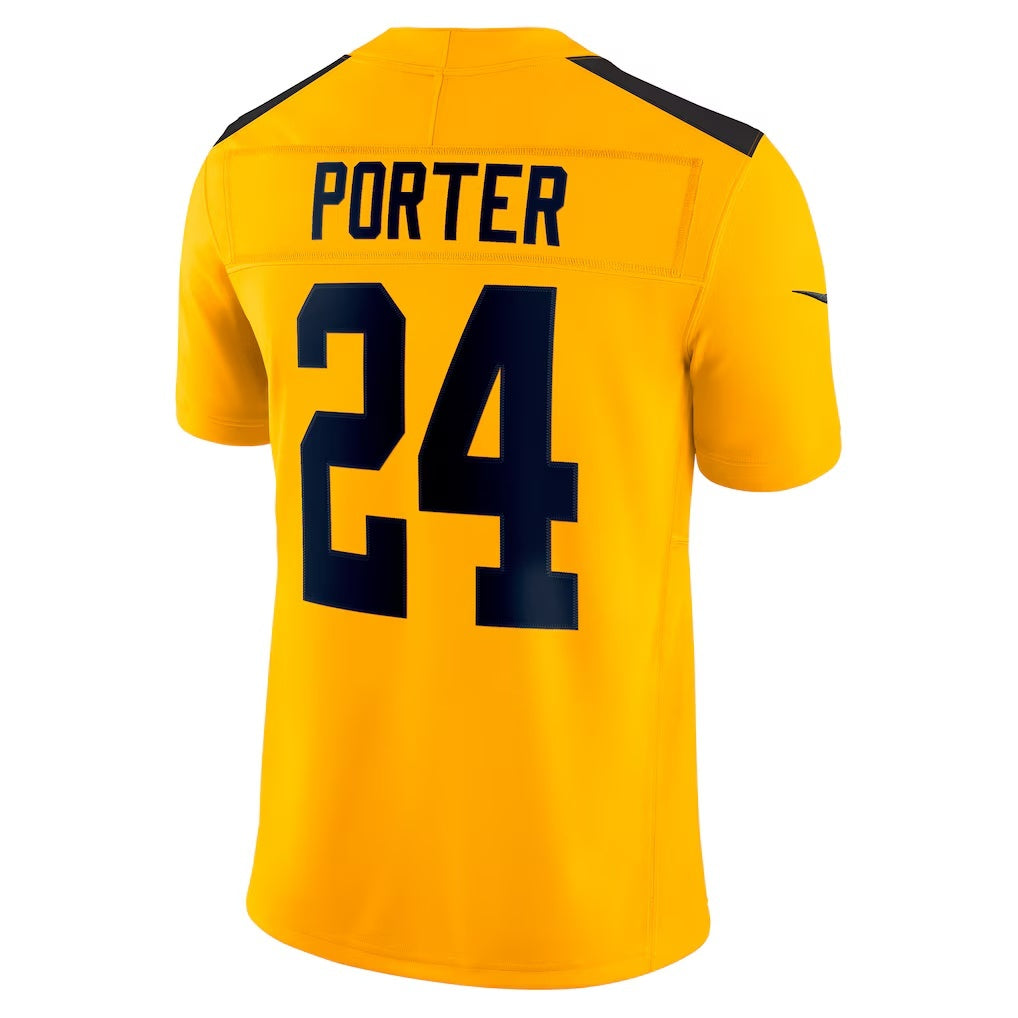 STECN P.Steelers #24 Joey Porter Jr. Gold Alternate 1933 Throwback Vapor F.U.S.E. Limited Jerseys