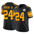 STECN P.Steelers #24 Joey Porter Jr. Player Black Limited 2nd Alternate Vapor F.U.S.E. Home Game Stitched Jerseys