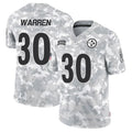 STECN P.Steelers #30 Jaylen Warren Player Arctic Camo Salute to Service Limited Stitched Jerseys