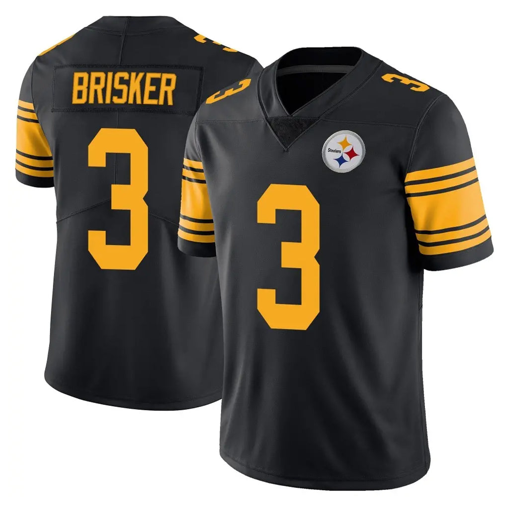 STECN P.Steelers #3 Jaquan Brisker Player Black Limited Color Rush Home Game Stitched Jerseys