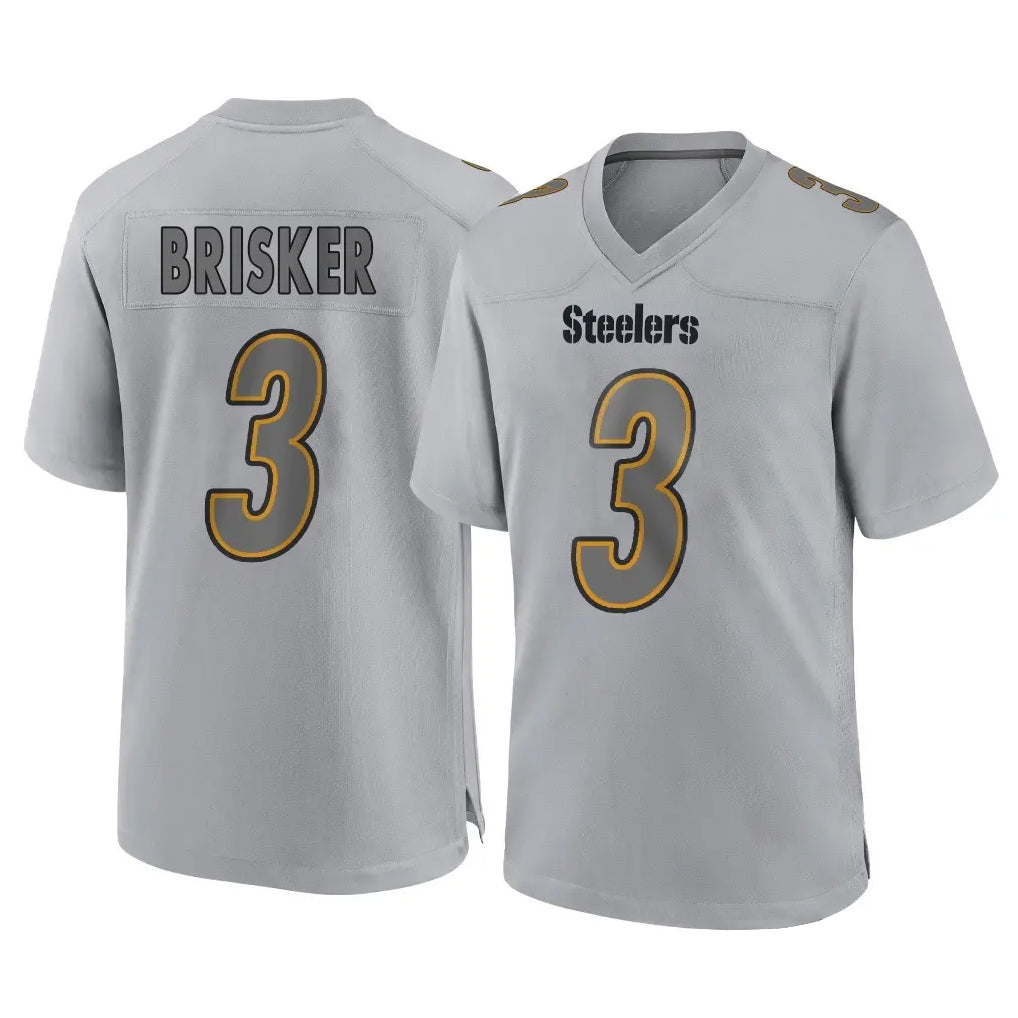 STECN P.Steelers #3 Jaquan Brisker Player Gray Atmosphere Fashion Home Game Stitched Jerseys