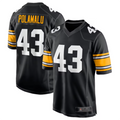 STECN P.Steelers #43 Troy Polamalu Black Retired Player Jersey American Stitched Jersey
