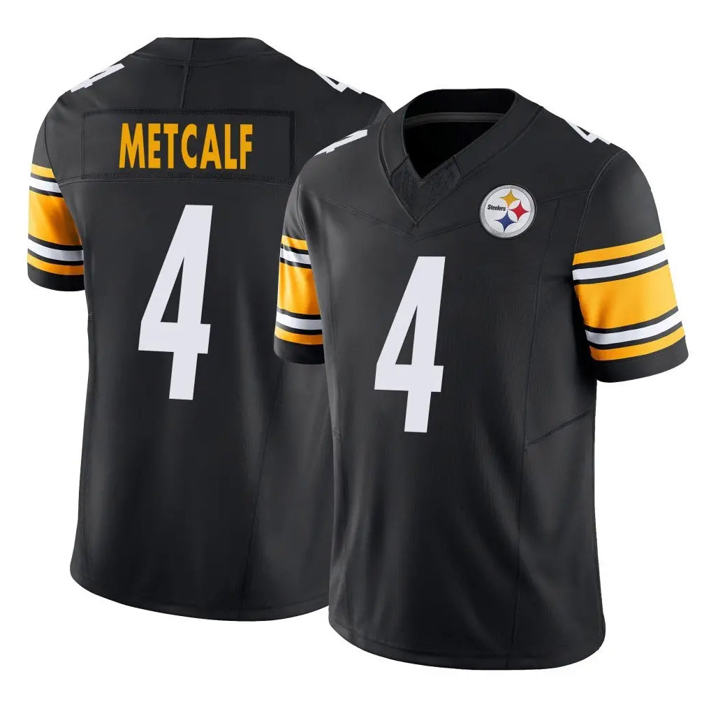 STECN P.Steelers #4 DK Metcalf Player Black Limited Vapor F.U.S.E. Home Game Stitched Jerseys