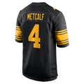 STECN P.Steelers #4 DK Metcalf Player Black Replica Game Stitched Jerseys