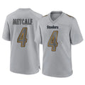 STECN P.Steelers #4 DK Metcalf Player Gray Atmosphere Fashion Home Game Stitched Jerseys