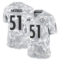 STECN P.Steelers #51 Nick Herbig Player Arctic Camo Limited Salute To Service Home Game Stitched Jerseys
