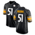 STECN P.Steelers #51 Nick Herbig Player Black Home Game Stitched Jerseys