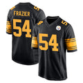 STECN P.Steelers #54 Zach Frazier Player Black Color Rush Home Game Stitched Jerseys