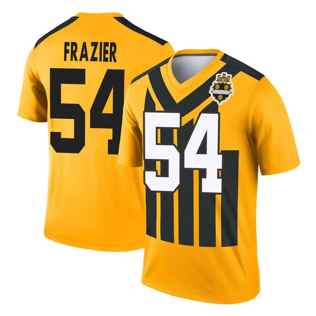 STECN P.Steelers #54 Zach Frazier Player Gold Legend Limited 1933 Throwback Performance Home Game Stitched Jerseys