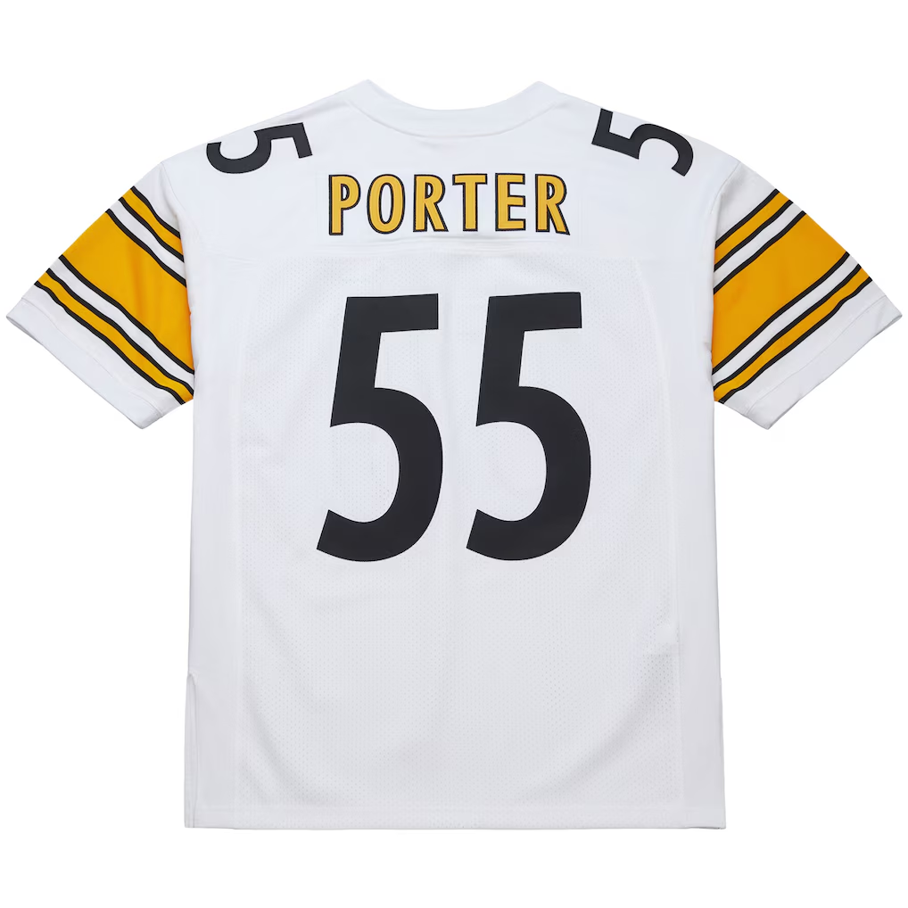 STECN P.Steelers #55 Joey Porter Mitchell & Ness White 2005 Authentic Throwback Retired Player Jersey Stitched Puhic