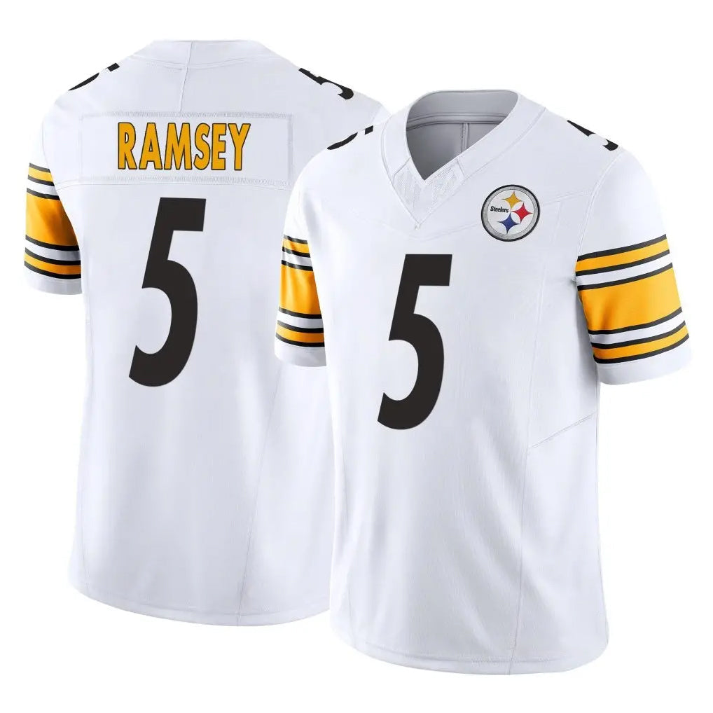 STECN P.Steelers #5 Jalen Ramsey Player White Limited Vapor F.U.S.E. Home Game Stitched Jerseys