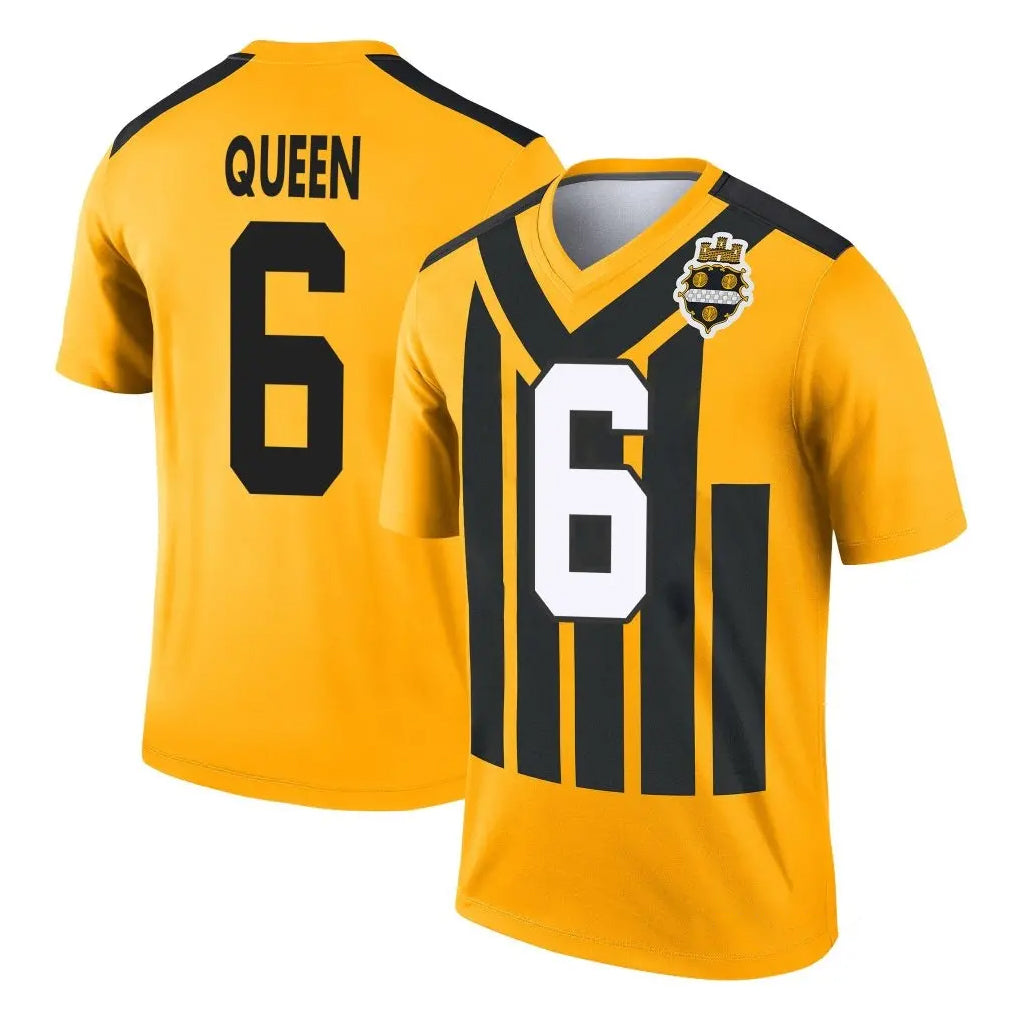 STECN P.Steelers #6 Patrick Queen Player Gold Legend Limited 1933 Throwback Performance Home Game Stitched Jerseys