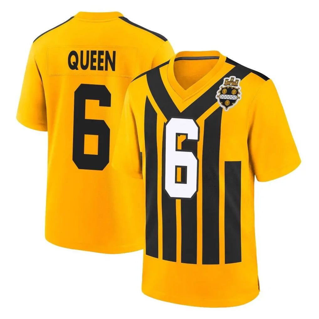 STECN P.Steelers #6 Patrick Queen Player Gold Limited 1933 Throwback Home Game Stitched Jerseys