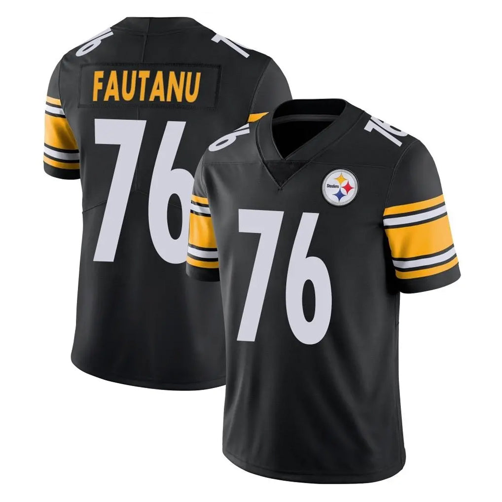 STECN P.Steelers #76 Troy Fautanu Player Black Limited Vapor Untouchable Home Game Stitched Jerseys