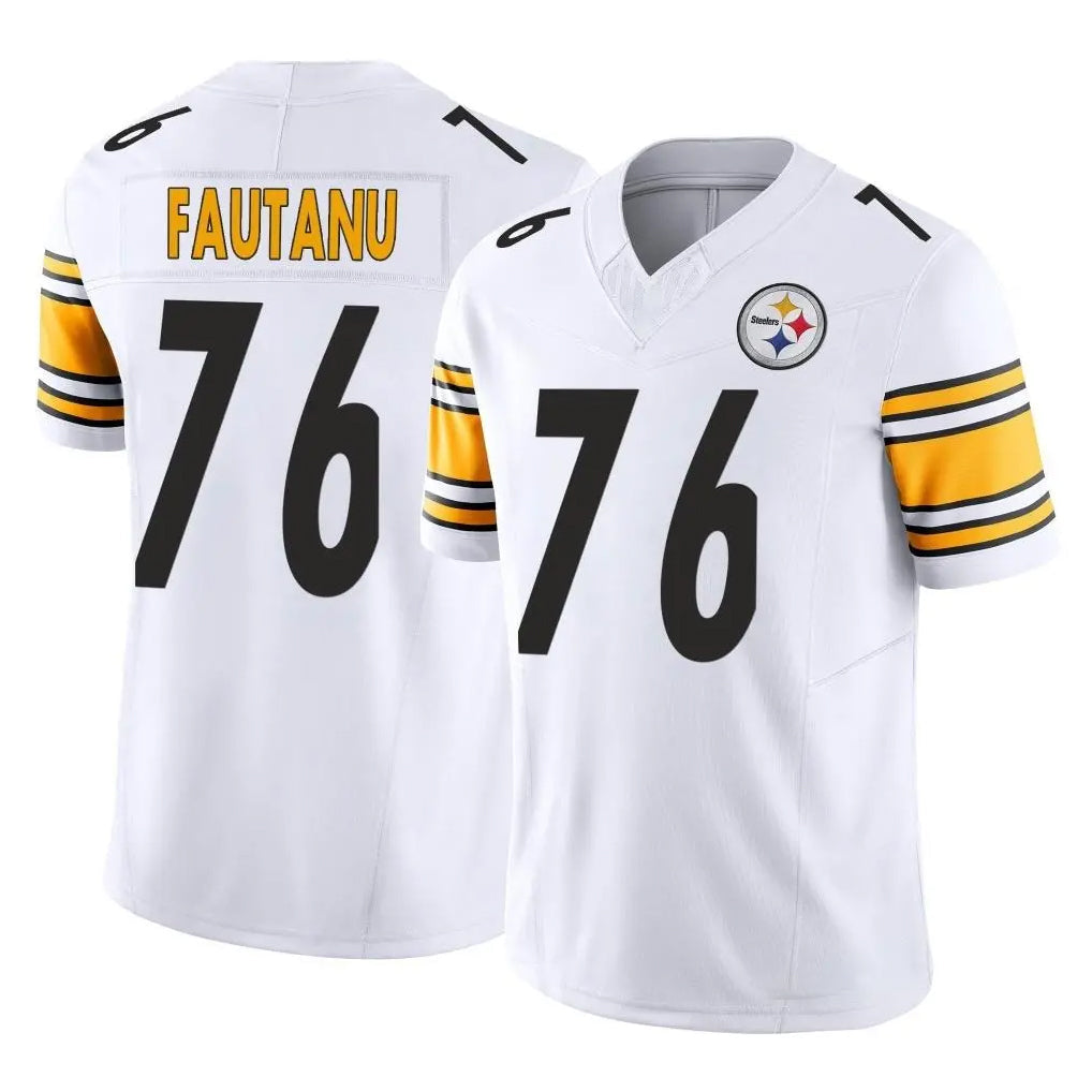 STECN P.Steelers #76 Troy Fautanu Player White Limited Vapor F.U.S.E. Home Game Stitched Jerseys